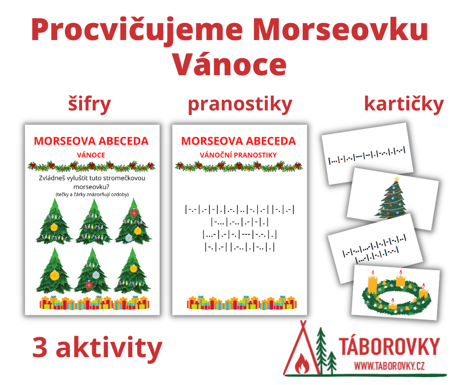 Vánoční procvičování Morseovy abecedy bude s tímto materiálem super adventní zábava pro děti